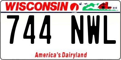 WI license plate 744NWL