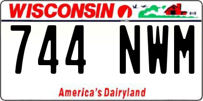 WI license plate 744NWM