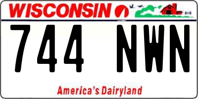 WI license plate 744NWN