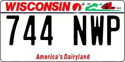 WI license plate 744NWP