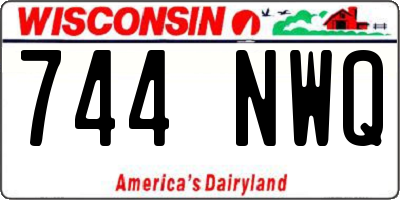 WI license plate 744NWQ