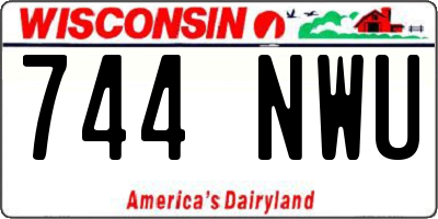 WI license plate 744NWU
