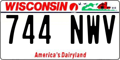 WI license plate 744NWV