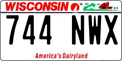 WI license plate 744NWX