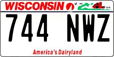 WI license plate 744NWZ
