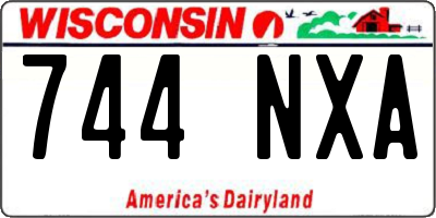 WI license plate 744NXA