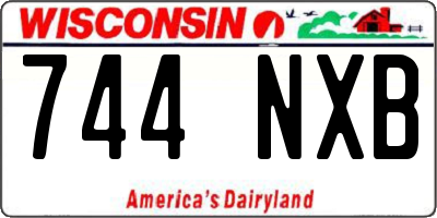 WI license plate 744NXB