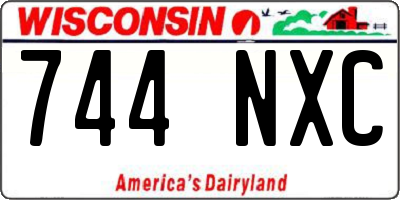 WI license plate 744NXC