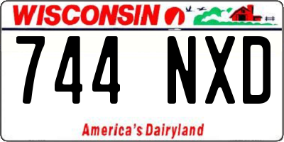 WI license plate 744NXD