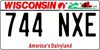 WI license plate 744NXE