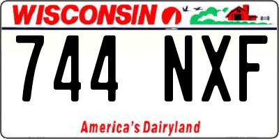 WI license plate 744NXF