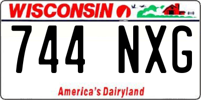 WI license plate 744NXG