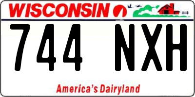 WI license plate 744NXH