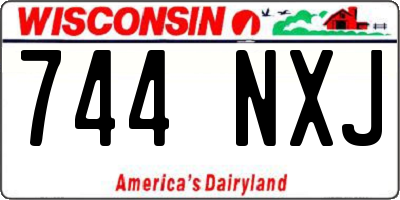 WI license plate 744NXJ