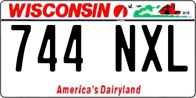 WI license plate 744NXL