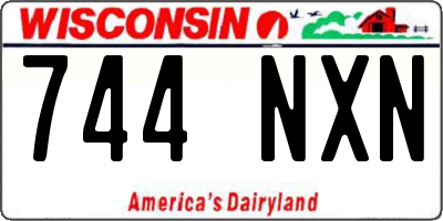 WI license plate 744NXN