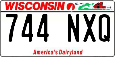 WI license plate 744NXQ