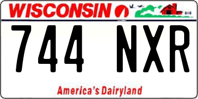 WI license plate 744NXR