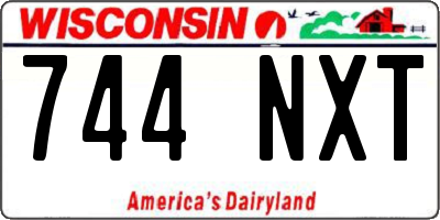 WI license plate 744NXT