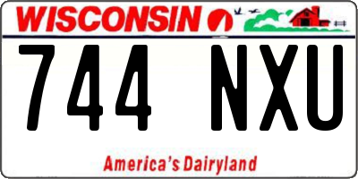 WI license plate 744NXU