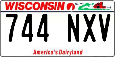 WI license plate 744NXV