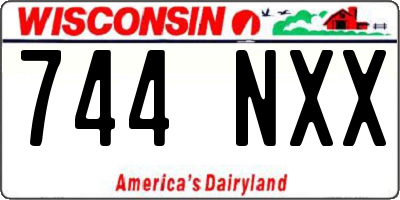 WI license plate 744NXX