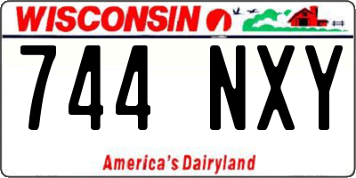 WI license plate 744NXY