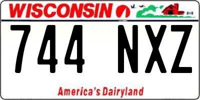 WI license plate 744NXZ