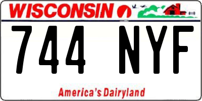 WI license plate 744NYF