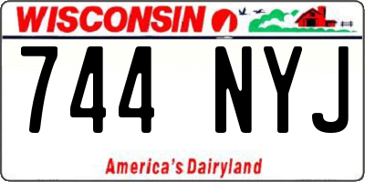 WI license plate 744NYJ