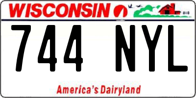 WI license plate 744NYL