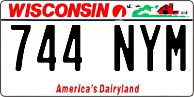 WI license plate 744NYM