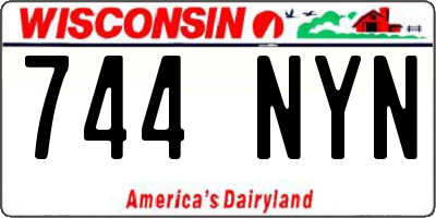 WI license plate 744NYN