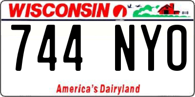 WI license plate 744NYO