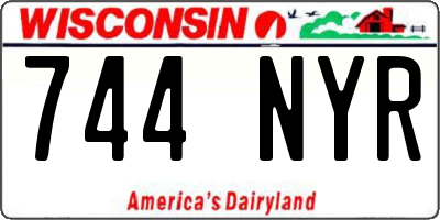 WI license plate 744NYR