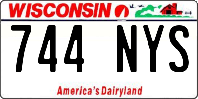 WI license plate 744NYS