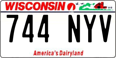 WI license plate 744NYV