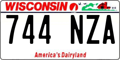 WI license plate 744NZA
