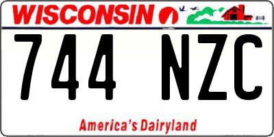 WI license plate 744NZC