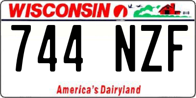 WI license plate 744NZF