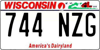 WI license plate 744NZG
