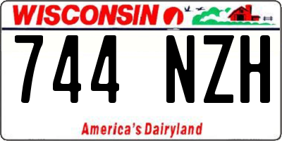 WI license plate 744NZH