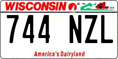 WI license plate 744NZL