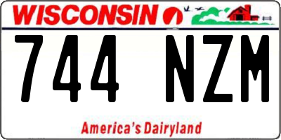 WI license plate 744NZM