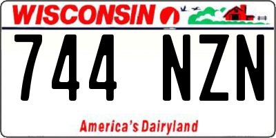 WI license plate 744NZN