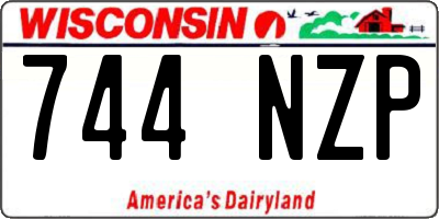 WI license plate 744NZP