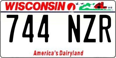 WI license plate 744NZR