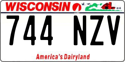 WI license plate 744NZV
