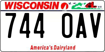 WI license plate 744OAV