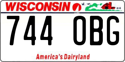 WI license plate 744OBG